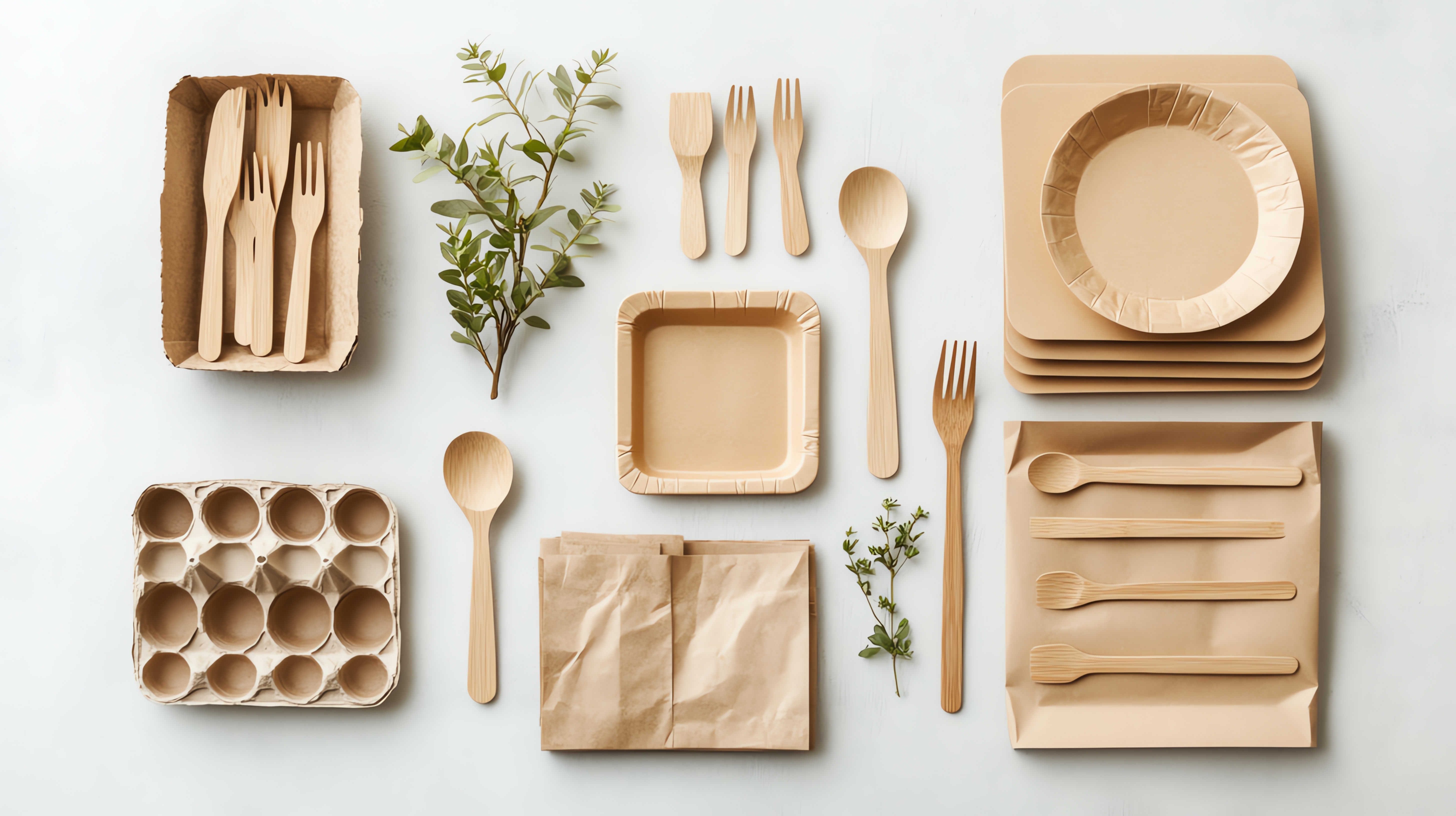 Areca palm leaf and wooden eco-friendly tableware